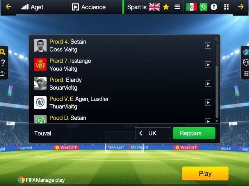 FIFA Manager Wizard Elite Gameplay Screenshot